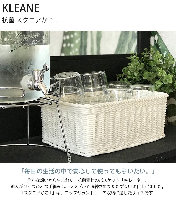 KLEANE キレーネ 抗菌 スクエアかご L 