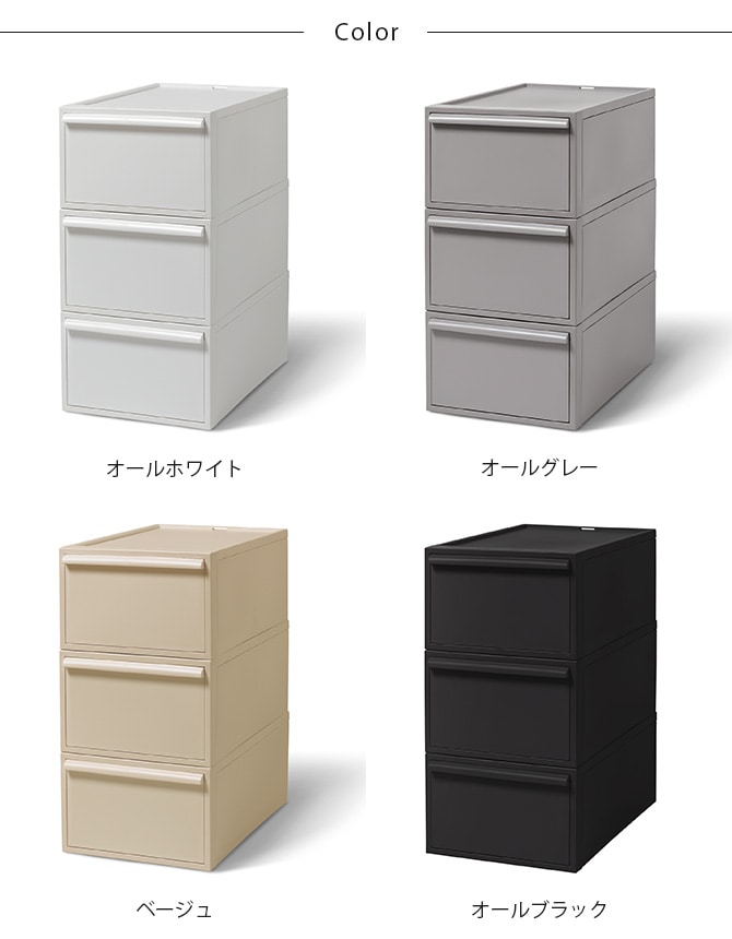 like-it ライクイット クローゼットシステム 引出し M 同色3個セット