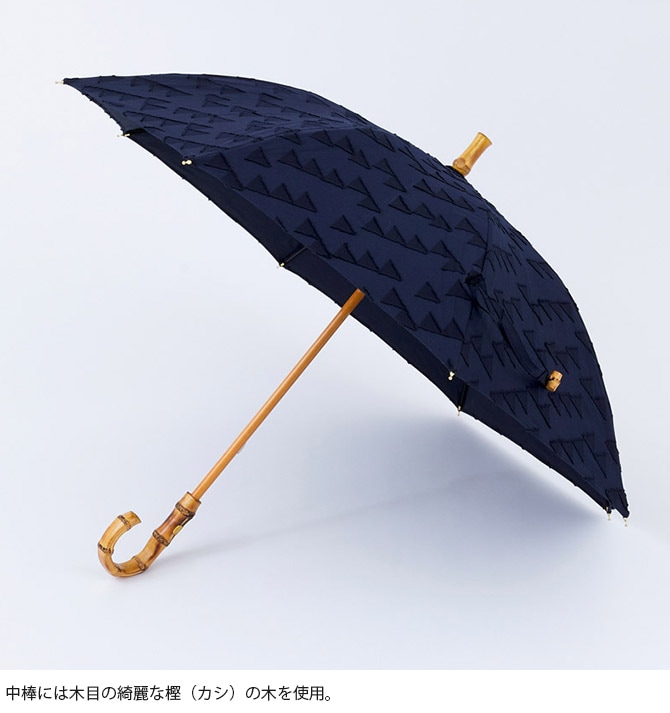 shesay シセイ 三角模様のジャカード生地で作った晴雨兼用傘