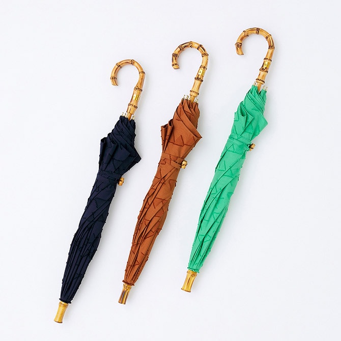 shesay シセイ 三角模様のジャカード生地で作った晴雨兼用傘