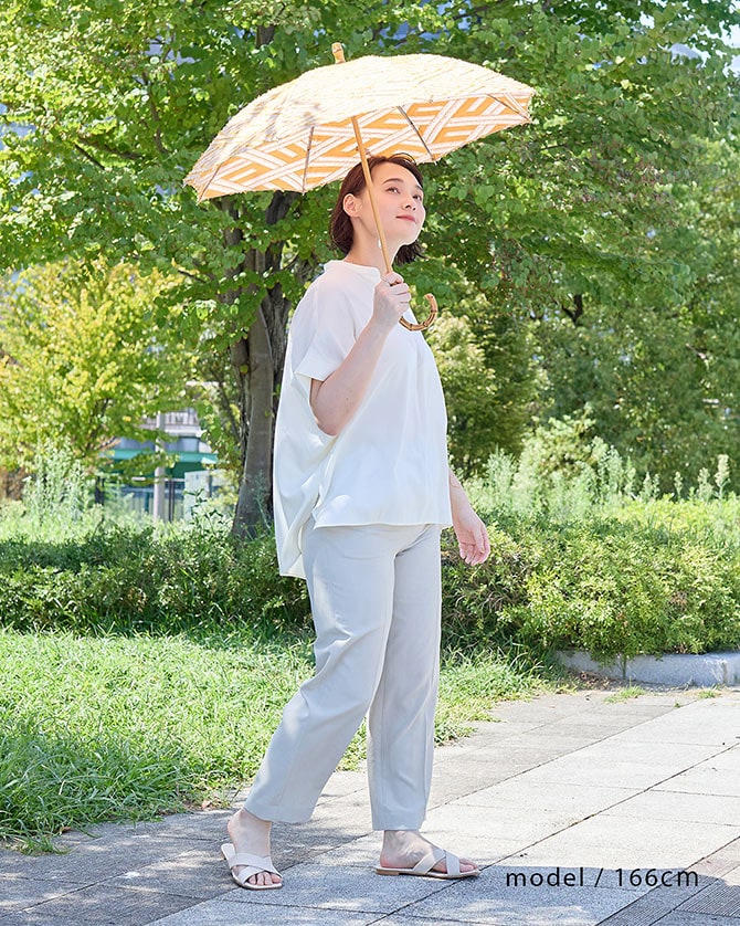 shesay シセイ 菱模様のジャカード生地で作った晴雨兼用傘