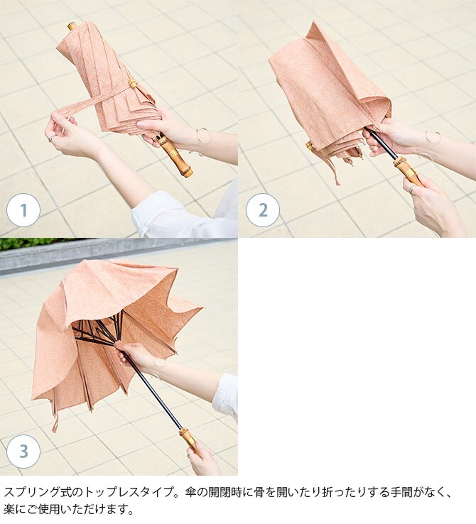 shesay シセイ 葉模様のジャカード生地で作った折り畳み日傘 