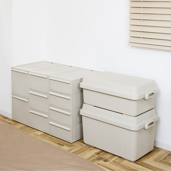 like-it ライクイット スタックアップコンテナー 53 インナーボックスセット  コンテナボックス 大容量 ガレージ 収納 防災 アウトドア キャンプ用品 ガーデニング用品 ストッカー ポリプロピレン  