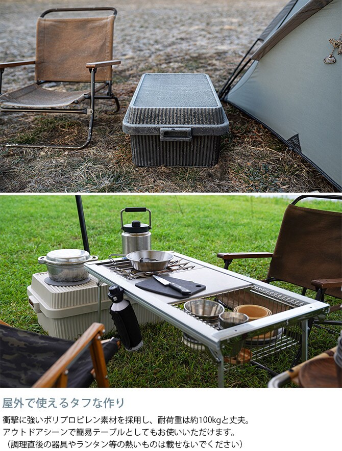 like-it ライクイット スタックアップコンテナー 53 インナーボックスセット  コンテナボックス 大容量 ガレージ 収納 防災 アウトドア キャンプ用品 ガーデニング用品 ストッカー ポリプロピレン  