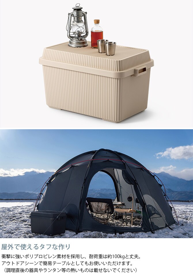 like-it ライクイット スタックアップコンテナー 83 インナーボックスセット  コンテナボックス 大容量 ガレージ 収納 防災 アウトドア キャンプ用品 ガーデニング用品 ストッカー ポリプロピレン  