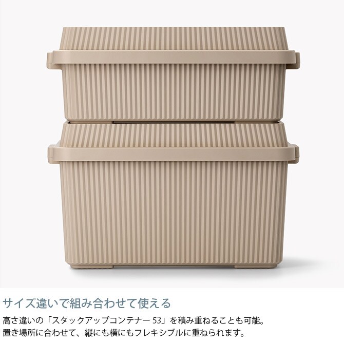 like-it ライクイット スタックアップコンテナー 83 インナーボックスセット  コンテナボックス 大容量 ガレージ 収納 防災 アウトドア キャンプ用品 ガーデニング用品 ストッカー ポリプロピレン  