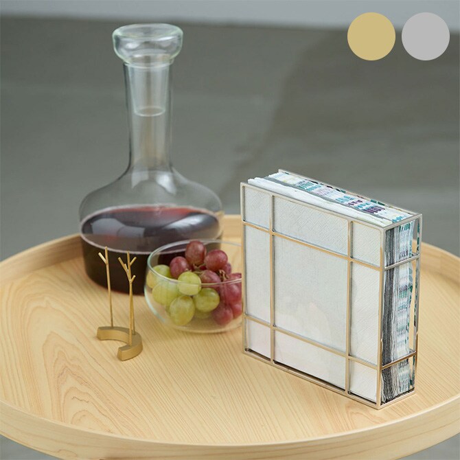 shesay シセイ ホテルライクなアウトラインフレームのペーパーナプキンケース  ナプキンスタンド ホルダー ケース 収納 おしゃれ ホテルライク アイアン ポストカード ギフト プレゼント  