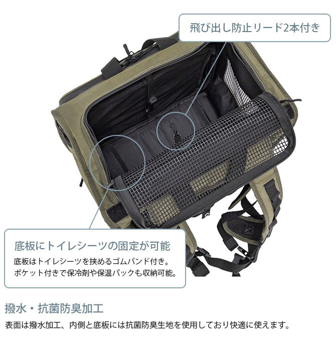 MANDARINE BROTHERS マンダリンブラザーズ エクスパンダブルバックパック 犬用 猫用 ペットキャリー リュック バックパック 簡易ケージ 災害時 避難 拡張 かっこいい