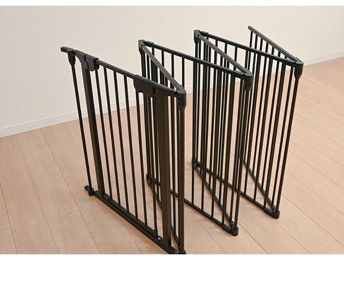 Wanyanya わにゃにゃ スチールペットサークル6枚  犬 ペットサークル ドッグサークル ペット サークル シンプル おしゃれ 白 黒 6枚  