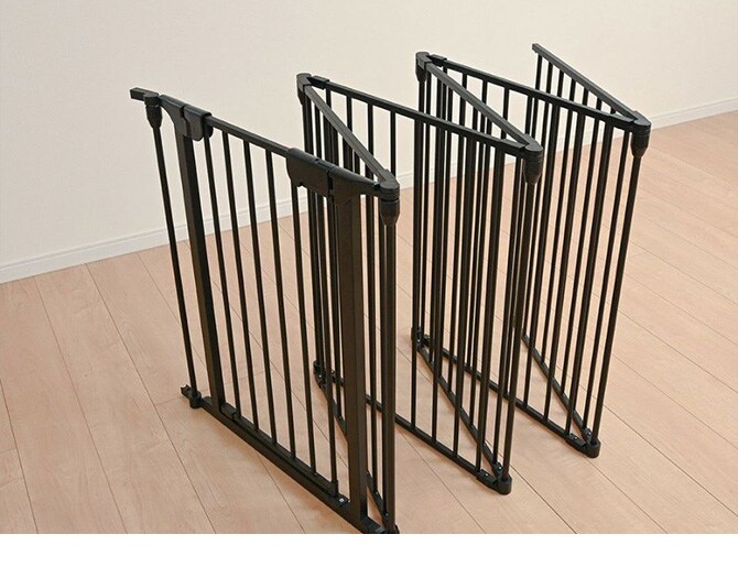 Wanyanya わにゃにゃ スチールペットサークル8枚  犬 ペットサークル ドッグサークル ペット サークル シンプル おしゃれ 白 黒 8枚  