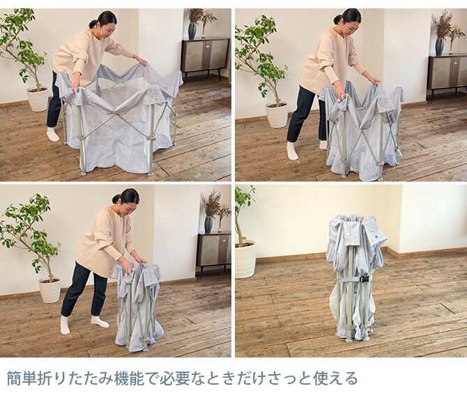 Wanyanya わにゃにゃ 折りたたみ屋根付きペットサークル わんパーク 犬 ペットサークル ドッグサークル ペット メッシュ シンプル おしゃれ グレー ベージュ