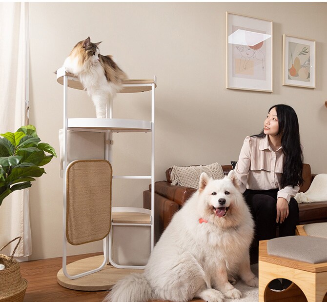 MYZOO マイズー LOOP TOWER スパイラルキャットタワー 猫 キャットタワー 据え置き おしゃれ コンパクト 円形