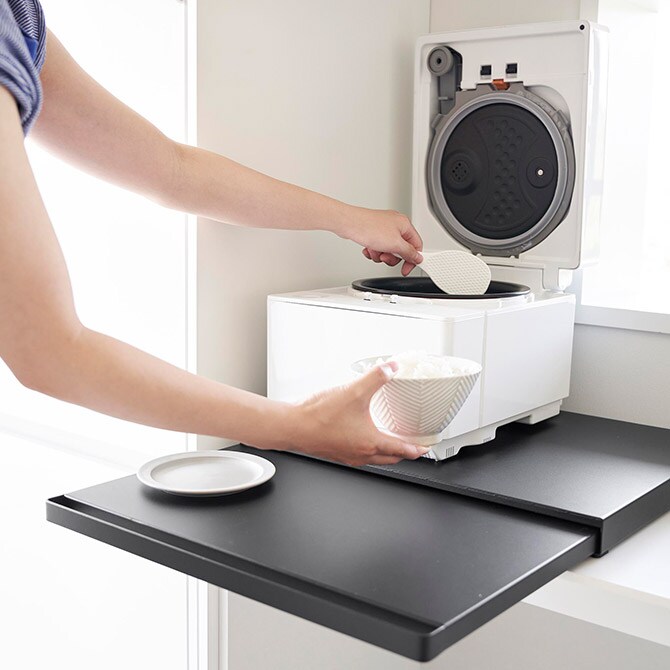 tower タワー キッチン家電下スライドテーブル 