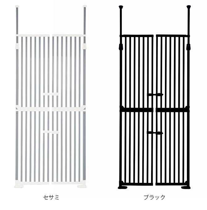 Wanyanya わにゃにゃ 猫脱走防止ゲート にゃんドア 猫 脱走防止 ゲート 扉 突っ張り 両開き 安全 玄関 廊下 窓