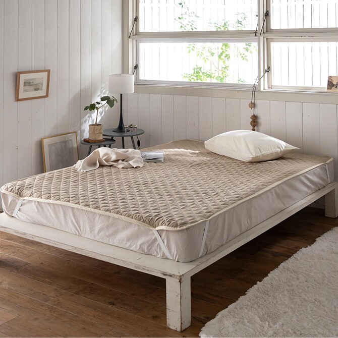 Fab the Home ファブザホーム 敷きパッド シングル用 ダブルガーゼ