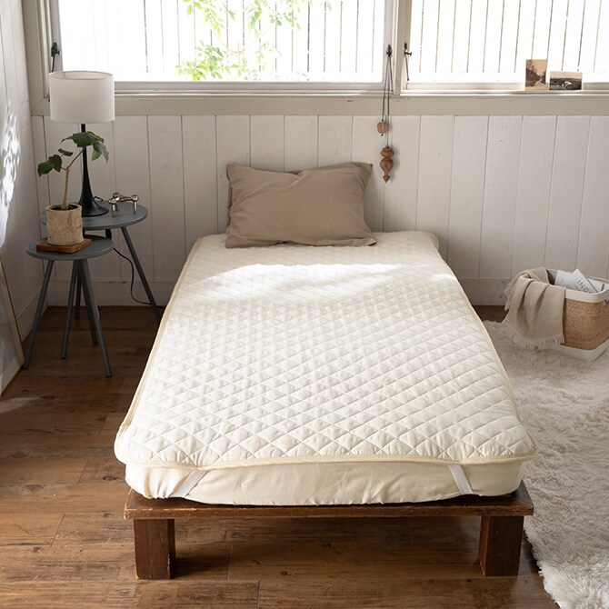 Fab the Home ファブザホーム 敷きパッド シングル用 ダブルガーゼ