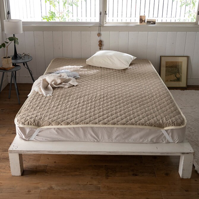 Fab the Home ファブザホーム 敷きパッド ダブル用 ダブルガーゼ