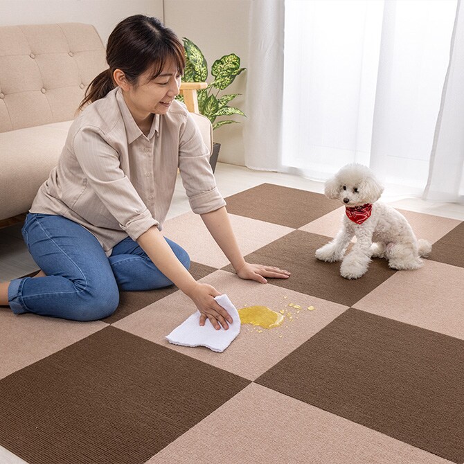 ペット用撥水タイルマット 45×45cm 同色20枚入り 