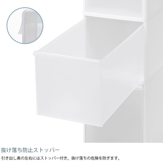 like-it ライクイット スリムストレージ トールストッカー  隙間収納 キッチン収納 チェスト ストッカー 3段 おしゃれ すき間収納 洗面所 ポリプロピレン スリム  