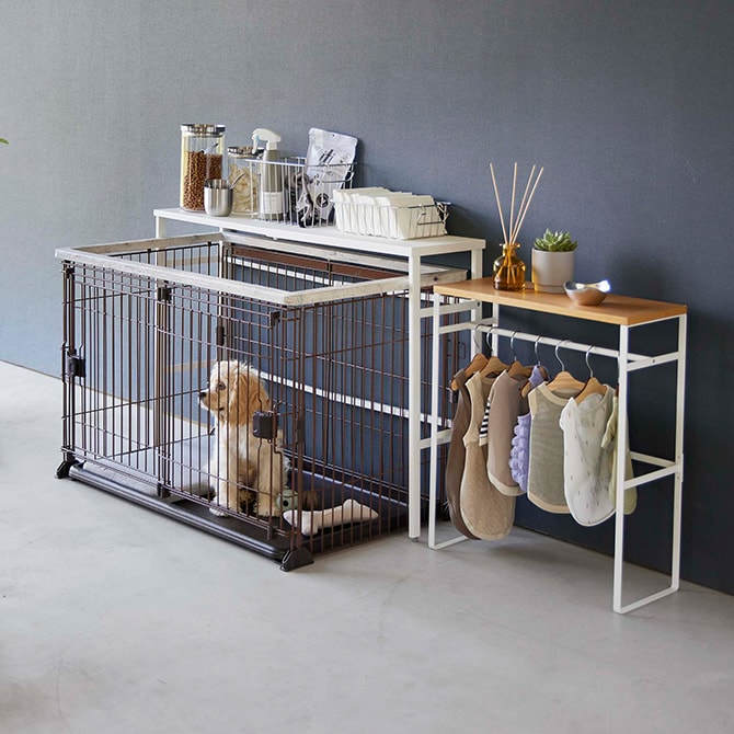 tower タワー 伸縮ペットケージ上ラック 