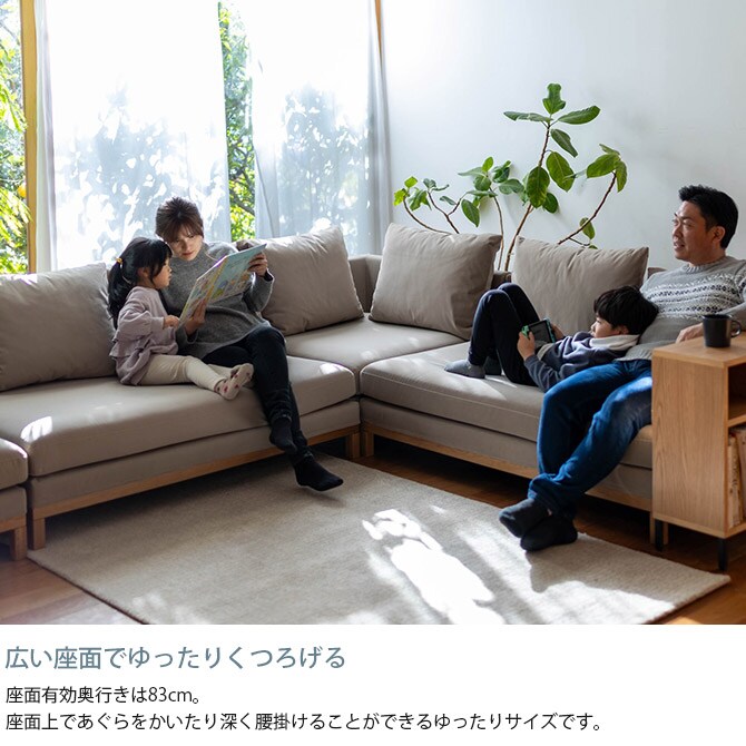 Fumi フミ 整うソファ ワイド ペット対応素材 