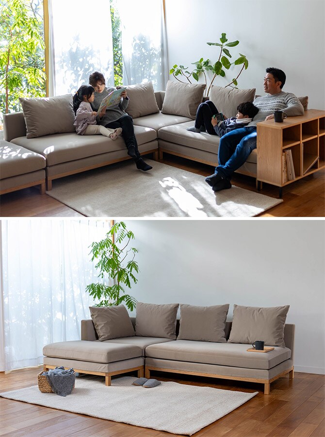 Fumi フミ 整うソファ コーナー ペット対応素材 