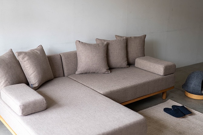 Fumi フミ クッションでくつろぐソファ セミワイド 交換用カバー 