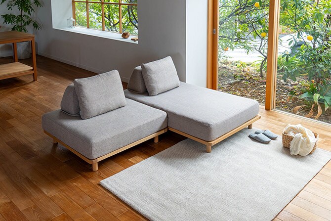 Fumi フミ 無駄のないソファ ベース S ペット対応素材  ソファ ソファー オットマン 1人掛け 引っかきに強い ペット 犬 猫 撥水 洗える  