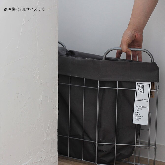 BRID ブリッド 折りたたみ ランドリースクエアバスケット キャスター付き 40L スリム  ランドリーバスケット ワイヤーバスケット キャスター おしゃれ 大容量 布 スチール 洗濯 かご カゴ  