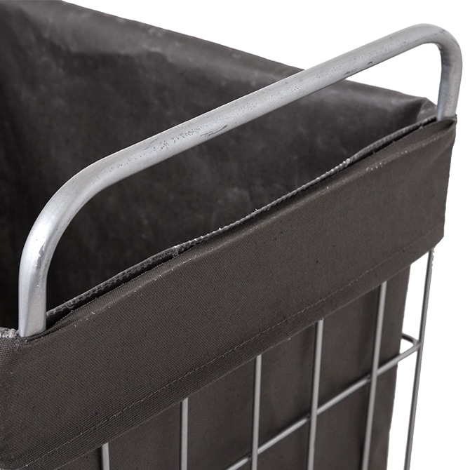 BRID ブリッド ランドリースクエアバスケット キャスター付き 45L  ランドリーバスケット ワイヤーバスケット キャスター おしゃれ 布 スチール 洗濯 かご カゴ 収納  