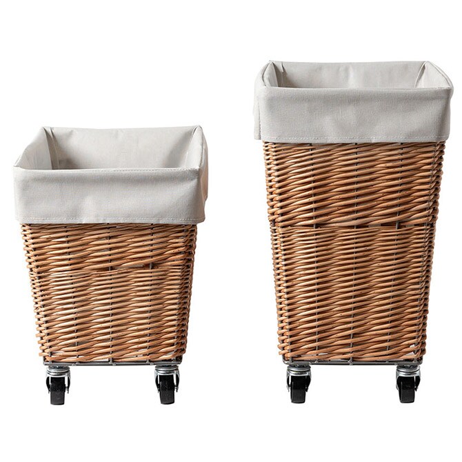 BRID ブリッド Olika ウィロー ランドリーバスケット キャスター付き 34L 