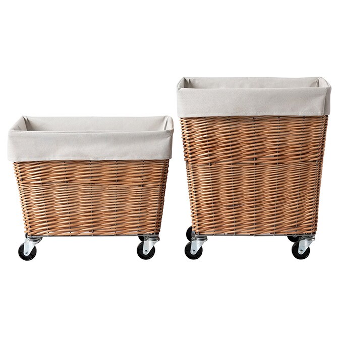 BRID ブリッド Olika ウィロー ランドリーバスケット キャスター付き 34L 