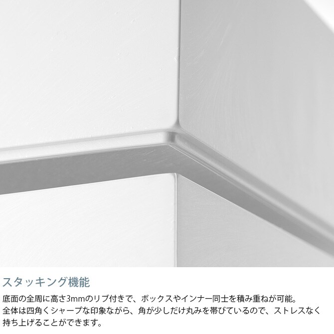 like-it ライクイット タイディアップボックス インナートレー 単品  収納 トレイ 小物入れ 蓋 長方形 棚 オープンシェルフ キッチン 収納 おしゃれ  