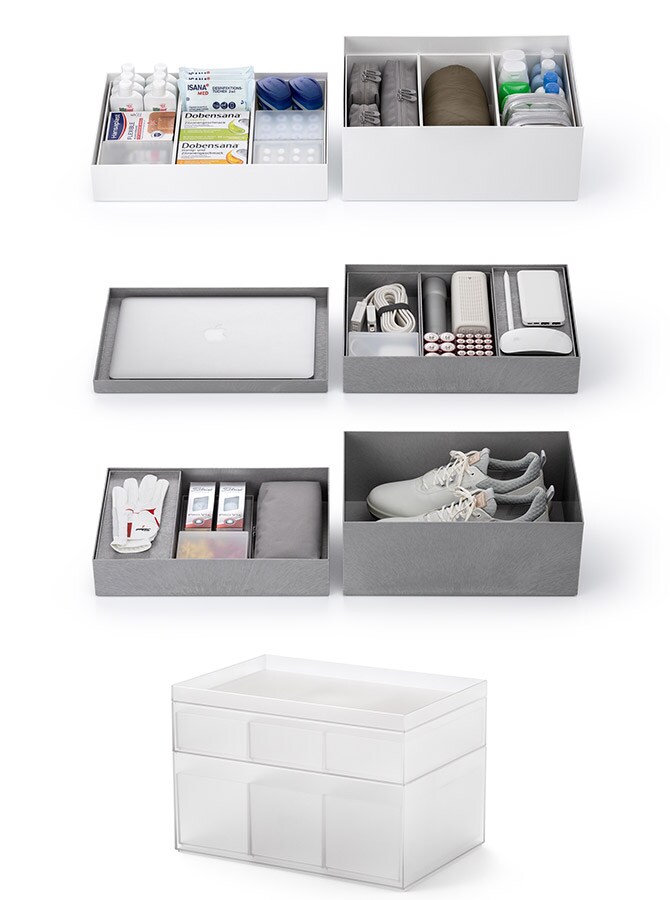 like-it ライクイット タイディアップボックス スターターキット 浅型4点セット 