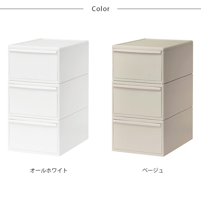 like-it ライクイット 組み合わせて使える収納ケース ワイドM 3個組  収納ケース 引き出し 幅34 チェスト おしゃれ 白 収納ボックス ポリプロピレン 衣類収納 衣装ケース  