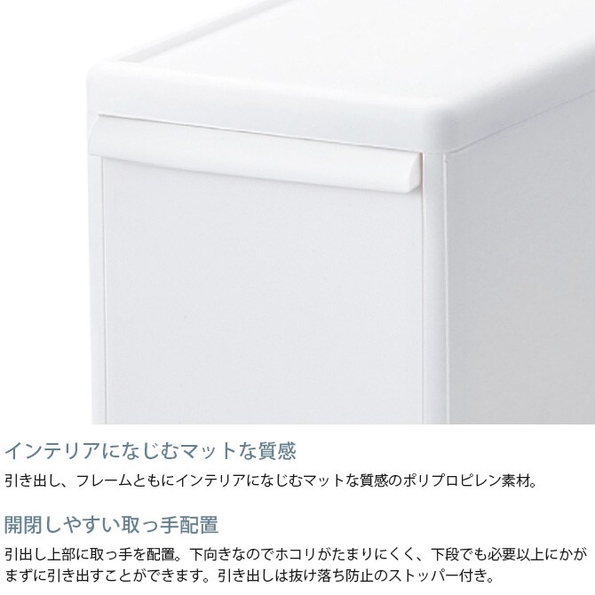 like-it ライクイット 組み合わせて使える収納ケース スリムM 単品  収納ケース 引き出し 幅17 チェスト おしゃれ 白 収納ボックス ポリプロピレン 衣類収納 衣装ケース  