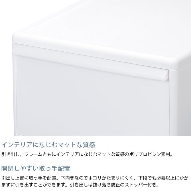 like-it ライクイット 組み合わせて使える収納ケース ワイドM 単品  収納ケース 引き出し 幅34 チェスト おしゃれ 白 収納ボックス ポリプロピレン 衣類収納 衣装ケース  