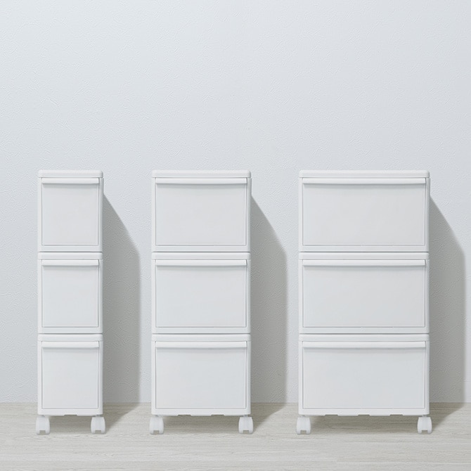 like-it ライクイット 組み合わせて使える収納ケース スリムL 単品  収納ケース 引き出し 幅17 チェスト おしゃれ 白 収納ボックス ポリプロピレン 衣類収納 衣装ケース  