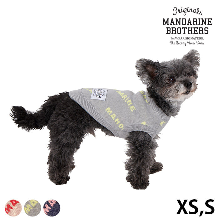 MANDARINE BROTHERS マンダリンブラザーズマンダリンロゴニット XS、S