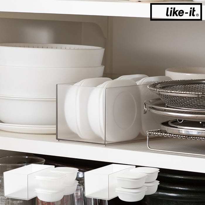  like-it ライクイット蒸気であっためる冷凍ごはん容器 4個組 収納ボックス付き