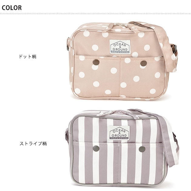 OCEAN＆GROUND オーシャンアンドグラウンド ショルダーバッグ DOT＆STRIPE  ショルダーバッグ バッグ  キッズ 子ども 子供 男の子 女の子 通園 通学 おしゃれ かわいい 入学準備  