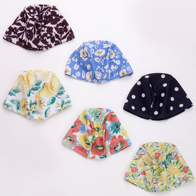 OCEAN＆GROUND オーシャンアンドグラウンド GIRL'S スイムキャップ  水泳帽 キッズ 子供 子ども 女の子 ガールズ かわいい おしゃれ スイミングキャップ プール 水遊び 海水浴  