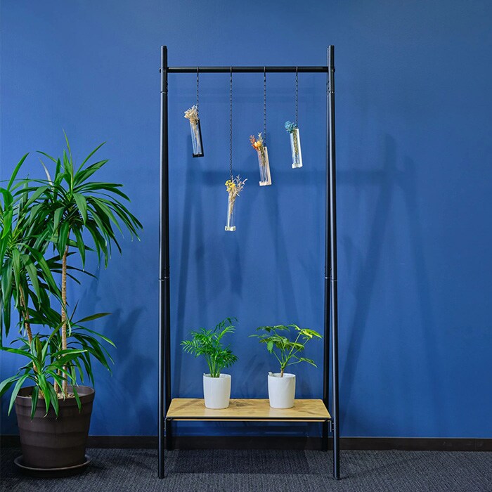 TETSUNAGI テツナギ RACK A & Shelf board SET  ハンガーラック スリム 省スペース おしゃれ 棚付き スチール アイアン 日本製 コートハンガー シンプル インテリア 家具 収納  