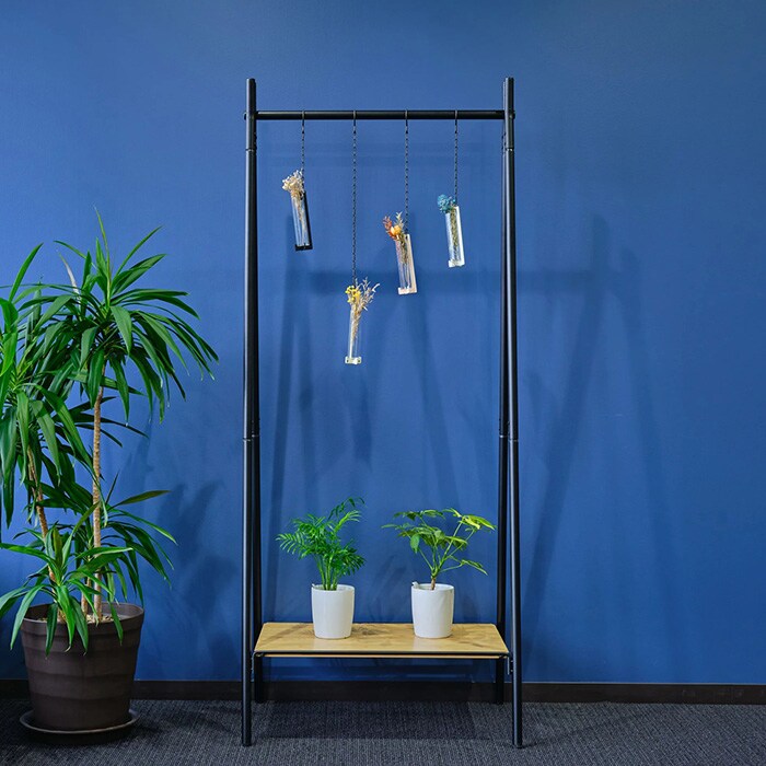 TETSUNAGI テツナギ RACK A & Shelf board + Side hanger SET  ハンガーラック スリム 省スペース おしゃれ 棚付き スチール アイアン 日本製 コートハンガー シンプル インテリア 家具 収納  