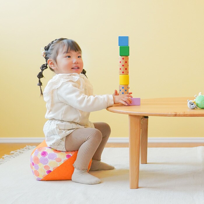 洛中高岡屋 おじゃみキッズ 学  子供用 座布団 豆椅子 豆イス キッズチェア おしゃれ かわいい 和風 日本製 フロアクッション スツール ローテーブル用 姿勢サポート  