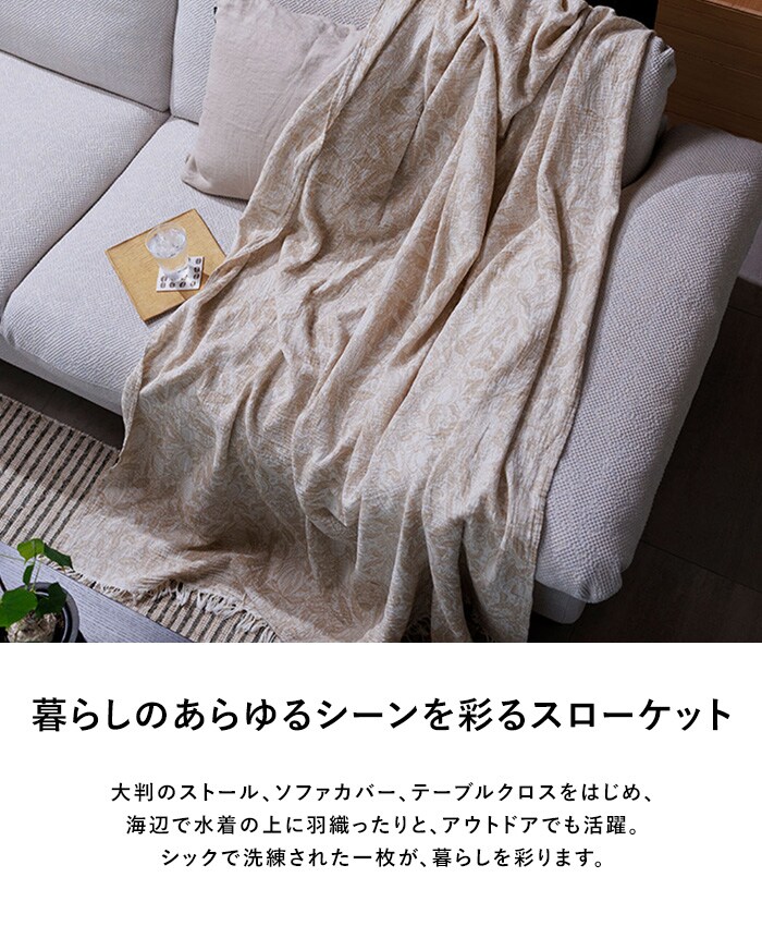 KLIPPAN クリッパン【正規取扱店】 コットンスローケット フルーツ 140cm×200cm  ブランケット 夏用 シングルサイズ おしゃれ 北欧 高級 コットン ひざ掛け 膝掛け 夏掛け 肌掛け サマーケット 洗える 洗濯機 ギフト  