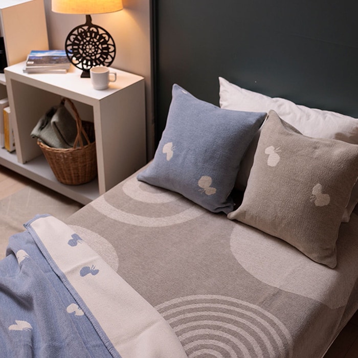 KLIPPAN クリッパン【正規取扱店】 シュニールコットンシングルブランケット キャンディー 140cm×200cm  サマーケット おしゃれ 北欧 高級 ひざ掛け 膝掛け 夏掛け 肌掛け 洗える 洗濯機 ギフト プレゼント  