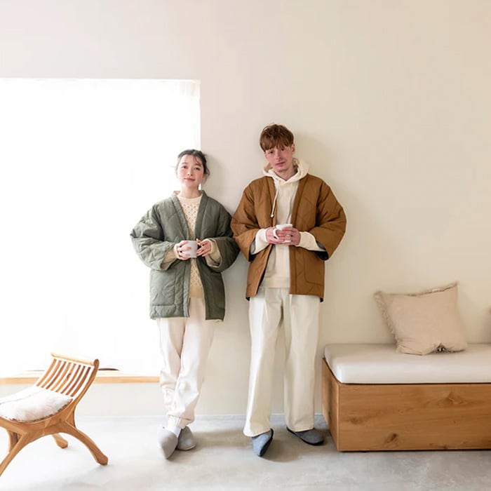 DAN-TEN ダンテン コンフリー M 2025AW  ルームウェア 羽織 メンズ レディース 半纏 袢纏 はんてん おしゃれ シンプル  部屋着 室内着 暖かい 温かい 秋 冬 パッカブル 寒さ対策 ダンテン  