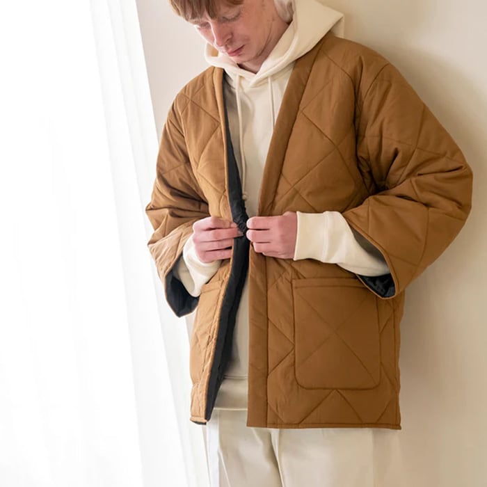 DAN-TEN ダンテン コンフリー L 2025AW  ルームウェア 羽織 メンズ レディース 半纏 袢纏 はんてん おしゃれ シンプル  部屋着 室内着 暖かい 温かい 秋 冬 パッカブル 寒さ対策 ダンテン  