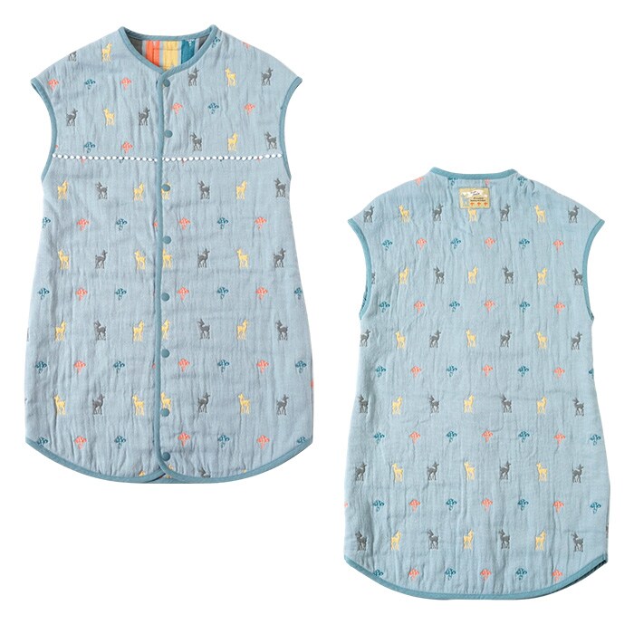 Hoppetta / 10mois ふくふくガーゼ ジュニアスリーパー キッズスリーパー 子供 子ども 小学生 低学年 日本製 かわいい おしゃれ 秋冬 寝冷え防止 寝冷え対策 出産祝い ギフト 贈り物